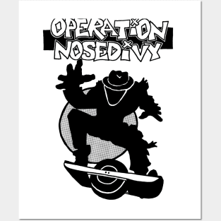 Operation Ivy Nosedivy onewheel man Posters and Art